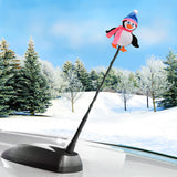 Tenna Tops Penguin Car Antenna Topper / Auto Mirror Dangler / Cute Dashboard Accessory (Pink/Blue)
