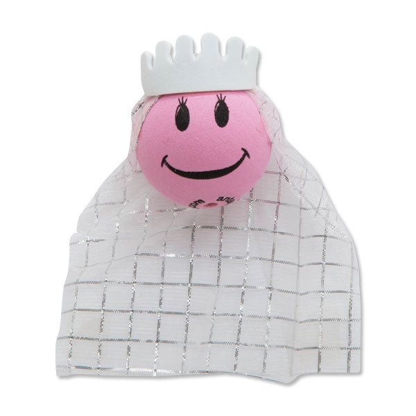 HappyBalls Pink Happy Wedding Bride Car Antenna Topper / Desktop Bobble Buddy