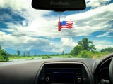 Coolballs American USA Wavy Waving Flag Car Antenna Topper / Auto Dashboard Accessory