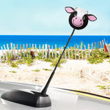 Tenna Tops "Milkshake" Cow Car Antenna Topper / Auto Mirror Dangler / Cute Dashboard Accessory