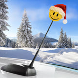HappyBalls Winter Happy Santa Car Antenna Topper / Mirror Dangler / Dashboard Accessory