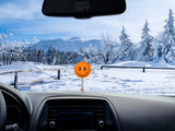 ..HappyBalls Happy Smiley Face Car Antenna Topper / Auto Dashboard Accessory (Orange)