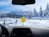 ...HappyBalls Happy Smiley Face Car Antenna Topper / Auto Dashboard Accessory (Yellow)