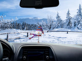 Tenna Tops Snowman Winter Hat & Scarf Car Antenna Topper / Auto Dashboard Accessory (Purple)