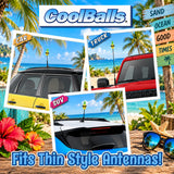 *New* Coolballs Hala Kahiki Pineapple Car Antenna Topper - Thin Antenna Fit