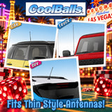 Coolballs Cool Lucky Blue Dice Antenna Topper - Thin Antenna Fit