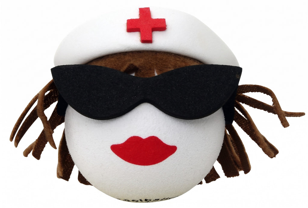 Coolballs Brunette Nurse Car Antenna Topper - Thin Antenna Fit