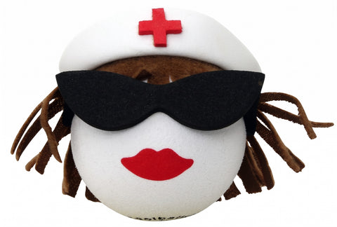 Coolballs Brunette Nurse Car Antenna Topper - Thin Antenna Fit