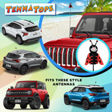 Tenna Tops "Lucky" Ladybug Car Antenna Topper - Thin Antenna Fit