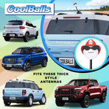 Coolballs Cool Fireman Firefighter Car Antenna Topper - Thick Antenna Fit