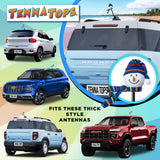 Tenna Tops Snowman Winter Hat & Scarf Car Antenna Topper (Blue) - Thick Antenna Fit