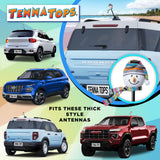 Tenna Tops Snowman Winter Hat & Scarf Car Antenna Topper (Grey) - Thick Antenna Fit