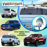 Tenna Tops Snowman Winter Hat & Scarf Car Antenna Topper (Baby Blue) - Thick Antenna Fit