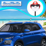 Coolballs Cool Fireman Firefighter Car Antenna Topper - Thick Antenna Fit