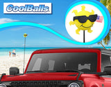 Coolballs Patriotic Cool Sunshine USA Flag Car Antenna Ball - Thin Antenna Fit