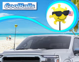 Coolballs Patriotic Cool Sunshine USA Flag Car Antenna Ball - Thin Antenna Fit