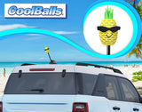 *New* Coolballs Hala Kahiki Pineapple Car Antenna Topper - Thick Fat Antenna Fit