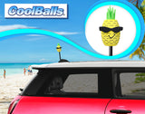 *New* Coolballs Hala Kahiki Pineapple Car Antenna Topper - Thick Fat Antenna Fit