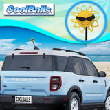 Coolballs California Sunshine Car Antenna Topper (Black Shades) - Thick Fat Antenna Fit