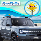 Coolballs California Sunshine Car Antenna Topper (Red Shades) - Thick Fat Antenna Fit
