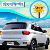 Coolballs California Sunshine Car Antenna Topper (Red Shades) - Thick Fat Antenna Fit