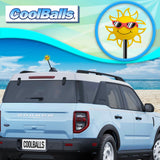 Coolballs California Sunshine Car Antenna Topper (Red Shades) - Thick Fat Antenna Fit