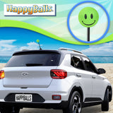 ..HappyBalls Happy Smiley Face Car Antenna Topper (Green) - Thick Antenna Fit