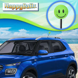 ..HappyBalls Happy Smiley Face Car Antenna Topper (Green) - Thick Antenna Fit