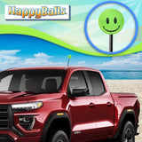 ..HappyBalls Happy Smiley Face Car Antenna Topper (Green) - Thick Antenna Fit