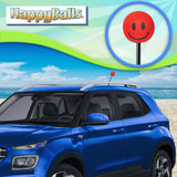 ..HappyBalls Happy Smiley Face Car Antenna Topper (Red) - Thick Antenna Fit