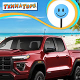 ..Tenna Tops Happy Smiley Face Car Antenna Ball (Blue) - Thick Antenna Fit