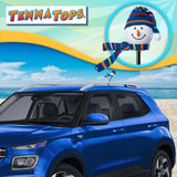 Tenna Tops Snowman Winter Hat & Scarf Car Antenna Topper (Blue) - Thick Antenna Fit