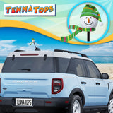 Tenna Tops Snowman Winter Hat & Scarf Car Antenna Topper (Green) - Thick Antenna Fit