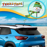 Tenna Tops Snowman Winter Hat & Scarf Car Antenna Topper (Green) - Thin Antenna Fit