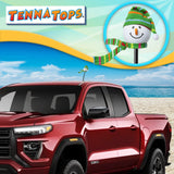 Tenna Tops Snowman Winter Hat & Scarf Car Antenna Topper (Green) - Thick Antenna Fit