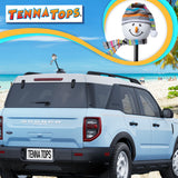 Tenna Tops Snowman Winter Hat & Scarf Car Antenna Topper (Grey) - Thick Antenna Fit