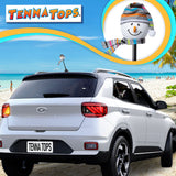 Tenna Tops Snowman Winter Hat & Scarf Car Antenna Topper (Grey) - Thick Antenna Fit