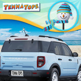 Tenna Tops Snowman Winter Hat & Scarf Car Antenna Topper (Baby Blue) - Thick Antenna Fit