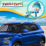 Tenna Tops Snowman Winter Hat & Scarf Car Antenna Topper (Baby Blue) - Thick Antenna Fit