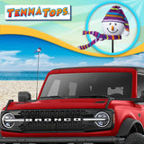 Tenna Tops Snowman Winter Hat & Scarf Car Antenna Topper (Purple) - Thin Antenna Fit