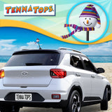 Tenna Tops Snowman Winter Hat & Scarf Car Antenna Topper (Purple) - Thick Antenna Fit
