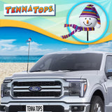 Tenna Tops Snowman Winter Hat & Scarf Car Antenna Topper (Purple) - Thin Antenna Fit