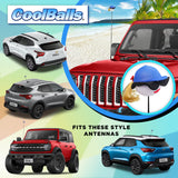 Coolballs Blonde with Blue Hat Car Antenna Topper - Thin Antenna Fit
