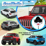 Coolballs Cowgirl Car Antenna Topper - Thin Antenna Fit