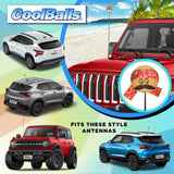 Coolballs "Cool Ese" Cool Dude Bandana Car Antenna Topper (Red Bandana)