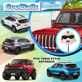 Coolballs Blonde Nurse Car Antenna Topper - Thin Antenna Fit