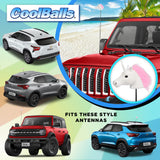 Coolballs Unicorn Car Antenna Topper - Thin Antenna Fit