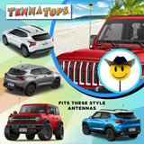 Tenna Tops Cowboy Car Antenna Topper - Thin Antenna Fit