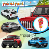 Tenna Tops Cute Flip Flop Sandal Car Antenna Topper (Hawaiian Red)