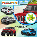 Tenna Tops Green Frog Car Antenna Topper - Thin Antenna Fit